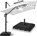 Best Choice Products 9x12ft LED Cantilever Patio Umbrella w/Base Included & by BestChoiceProducts