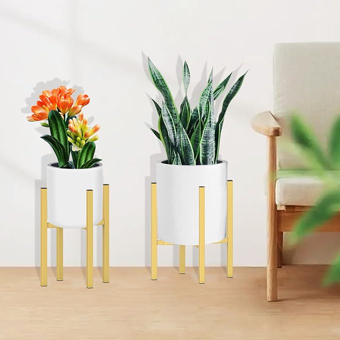 Plant Stand for 10"-16" Plant Pot Indoor Outdoor Corner, Adjustable Metal Heavy - Image 5