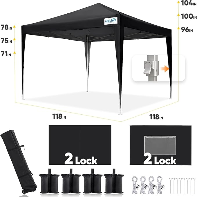 Quictent Privacy 10x10 Pop up Canopy Tent - Image 5