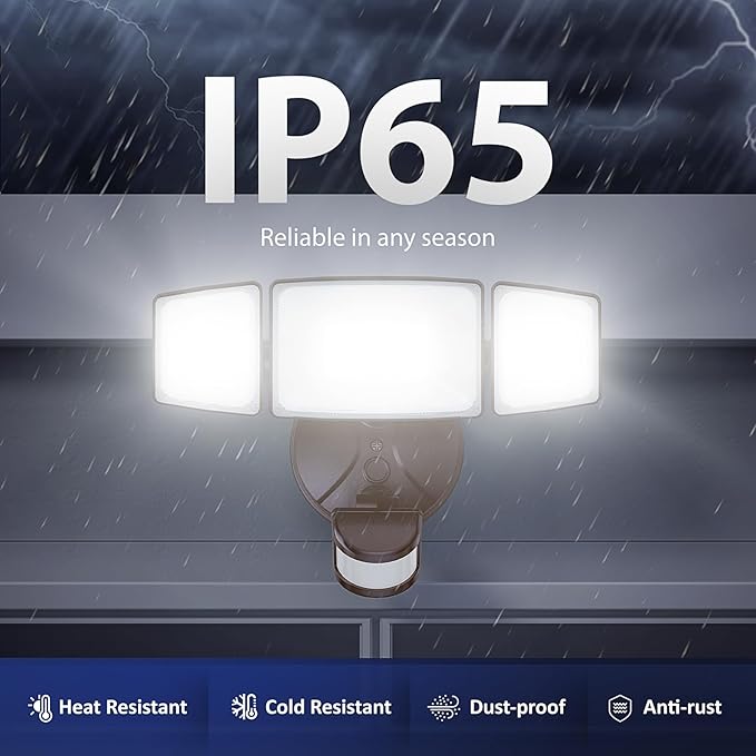 Onforu 75W LED Flood Light Motion Sensor Outdoor, 7000lm Dusk to Dawn Flood - Image 7