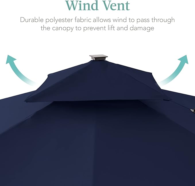 Best Choice Products 10x10ft Cantilever Patio Umbrella w/Base Included - Image 6