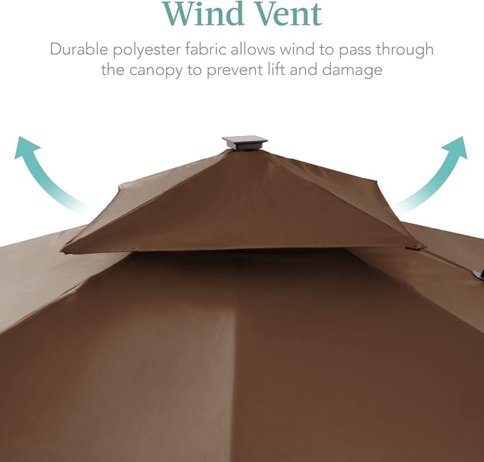 Best Choice Products 10x10ft Cantilever Patio Umbrella w/Base Included - Image 6