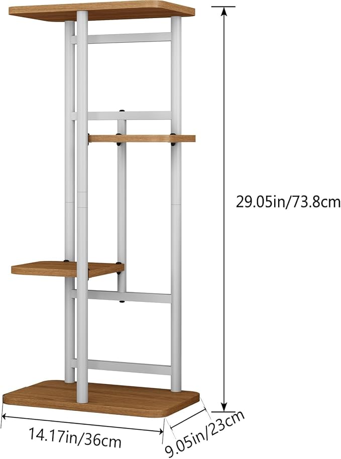 LINZINAR Plant Stand Indoor 4 Tier 5 Potted Multiple Plant Shelf Stands - Image 6