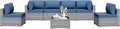 Shintenchi 7 Pieces Outdoor Patio Furniture Sets, Patio Sectional Sofa Couch by Shintenchi