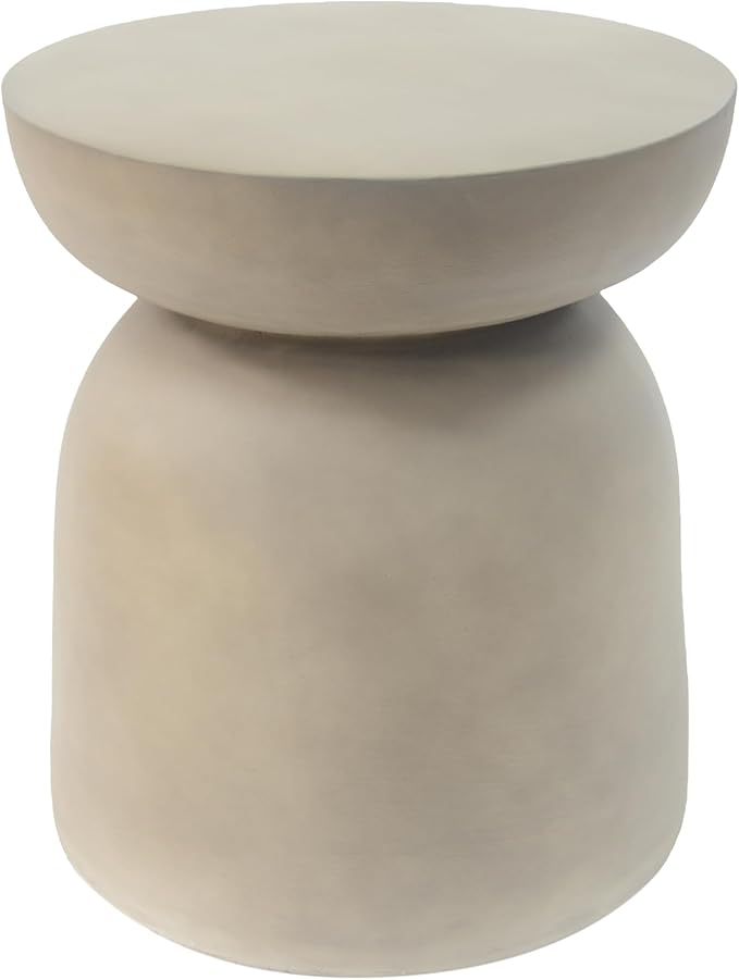 Christopher Knight Home Stela Patio Lightweight Concrete Drum Side Table - Image 5