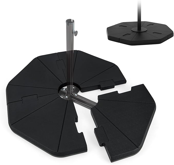 Tangkula 4-Piece Patio Umbrella Base, 208 lbs Heavy Duty Offset Cantilever by TANGKULA