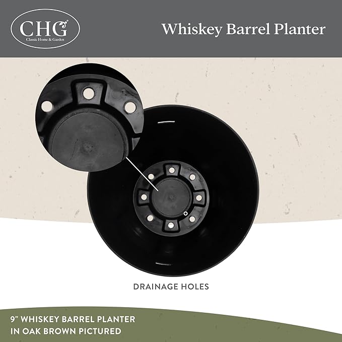 Classic Home & Garden Whiskey Barrel Planters - Image 3