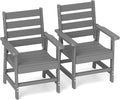GREENVINES Outdoor Dining Chairs Set of 2 | HDPE | Patio Chair | All-Weather | by GreenVines