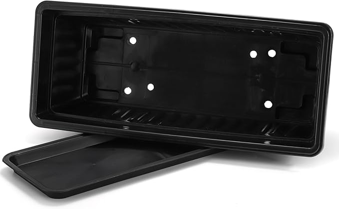 Fasmov 7 Pack 17 Inches Flower Window Box Plastic Vegetable Planters - Image 5