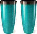 Glitzhome 30" H Tall Outdoor Planter, Plastic Large Flower Pots by Glitzhome