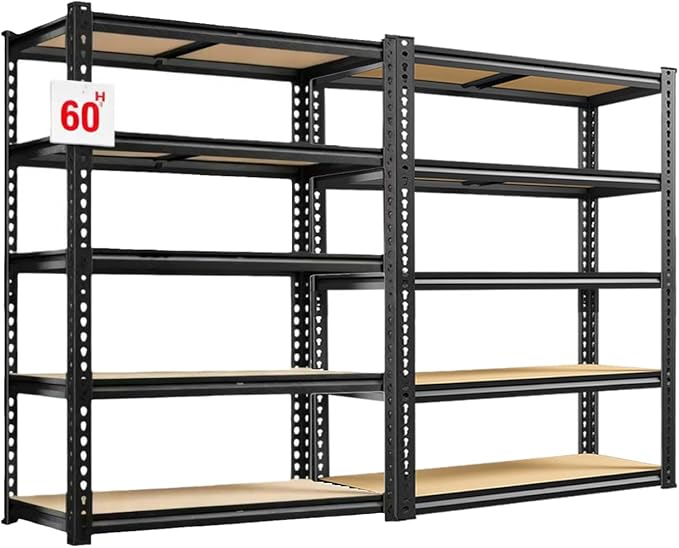 Heavy Duty Garage Shelving, 5-Tier Metal Storage Shelves, 2400LBS Shelving Unit by Unknown
