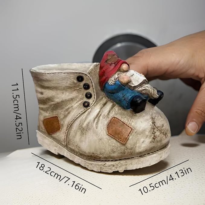 Cute Planter Pot Suitable for Indoor and Outdoor, Small gnome Resin Succulent - Image 6