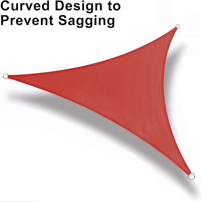 LOVE STORY Custom Size 10'x15'x18' Terra Red Sun Shade Sail Right Triangle - Image 6
