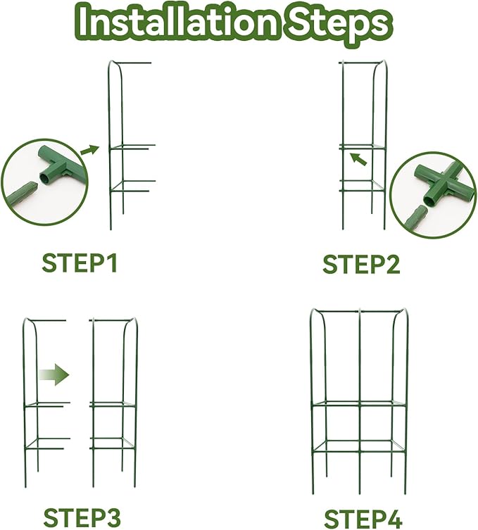 65" Tall Cucumber Trellis for Raised Bed, Garden Trellis for Climbing Plants - Image 8