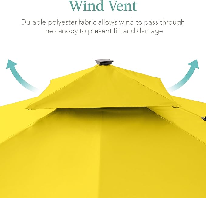 Best Choice Products 10x10ft Cantilever Patio Umbrella w/Base Included - Image 6