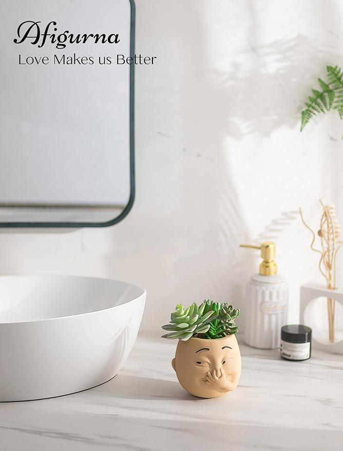 Funny Bathroom Planter Decor: Quirky Holding Nose Plant Pot Indoor - Image 4