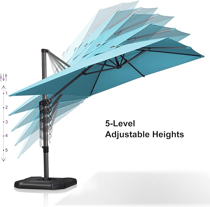 PURPLE LEAF 9'×11.5' Cantilever Patio Umbrella - Image 4