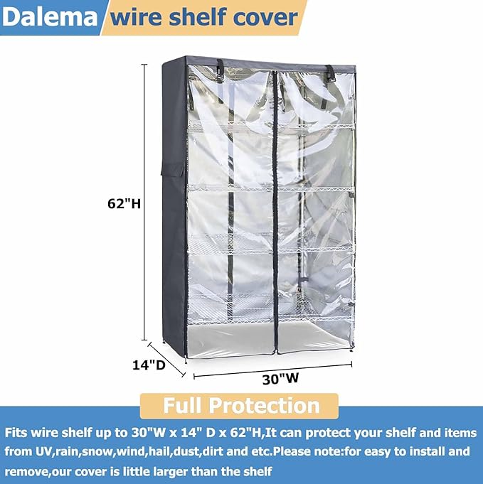 Waterproof Shelf Cover, 600D Heavy Duty Dustproof Storage Wire Rack Covers - Image 3