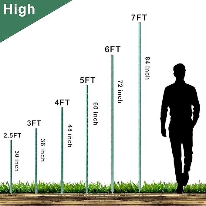 WAENLIR Garden Stakes 48 inch 4ft Sturdy Tomato Stakes, Plant Stakes - Image 2