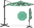 Best Choice Products 10ft Solar LED Cantilever Patio Umbrella, 360-Degree by BestChoiceProducts