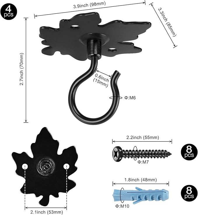 Dolibest Wall Mount Ceiling Hooks, Plant Hooks - Image 6