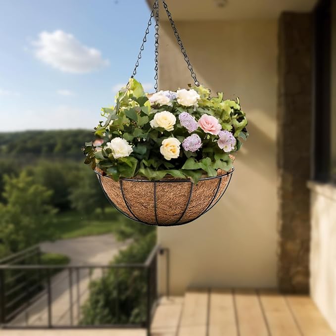 Hanging Baskets for Plants Outdoor- Coconut Coir Hanging Planters Outdoor - Image 7