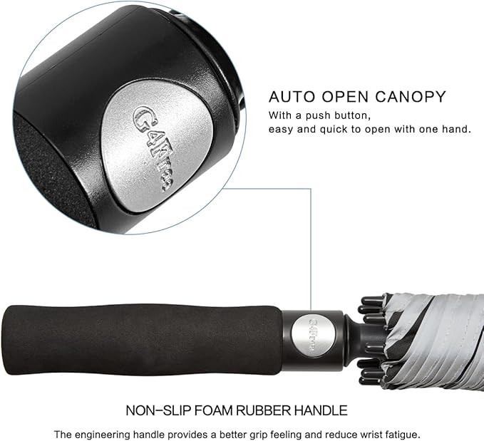 G4Free 47/54/62/68/72 Inch Automatic Open Golf Umbrella Oversize Extra Large - Image 5