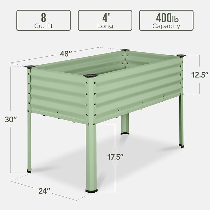Best Choice Products 48x24x30in Galvanized Raised Garden Bed, Metal Elevated - Image 2