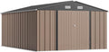 Greesum 10×14 FT Outdoor Storage Shed, Metal Storaged Sheds Without Floor by BuynowfromGreesum