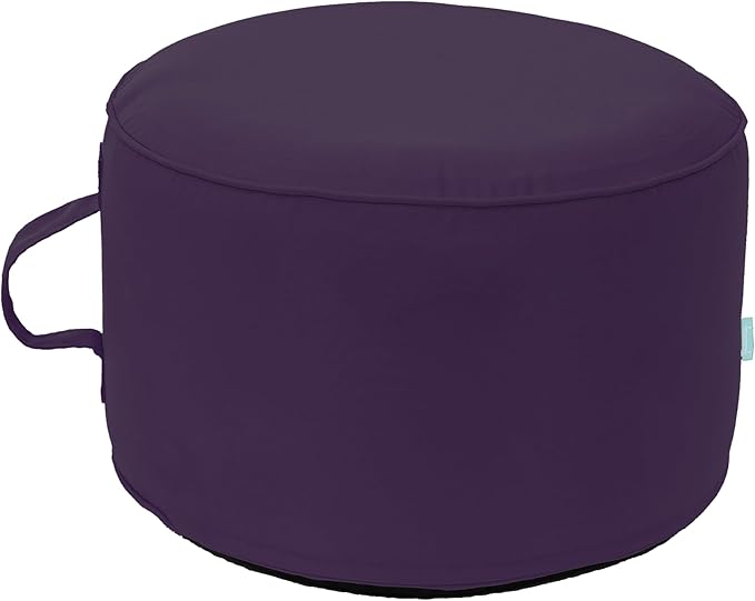 QILLOWAY Indoor/Outdoor Inflatable Stool, Round Ottoman, All Weather Foot Rest by QILLOWAY