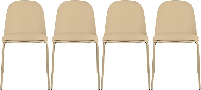 2xhome Parent Modern Stackable Armless Dining Chair | Plastic Shell Seat by 2xhome