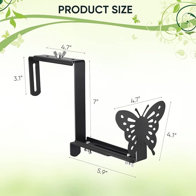 Planter Box Bracket, Adjustable Hang Window Box Holder - Image 2