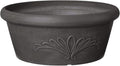 PSW Pot Collection TA30DC 12-inch Plastic/Stone/Wood Composite Bulb Pan Planter by PSW