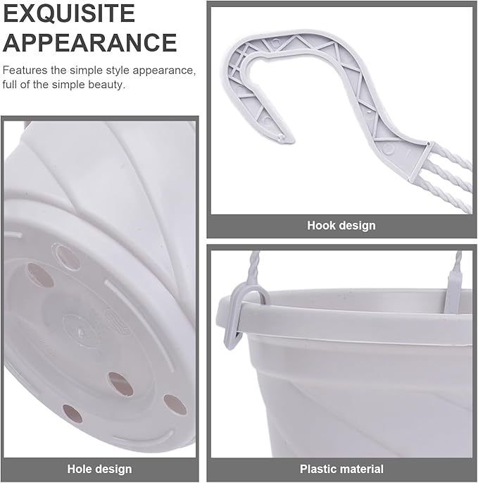 DOITOOL 10 Pack Hanging Plastic Pots - Image 4