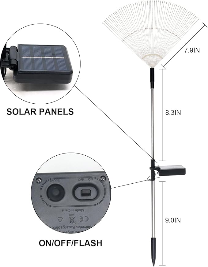 OriginalSourcing Solar Garden Firework Lights Outdoor Waterproof, 4 Pack Solar - Image 7