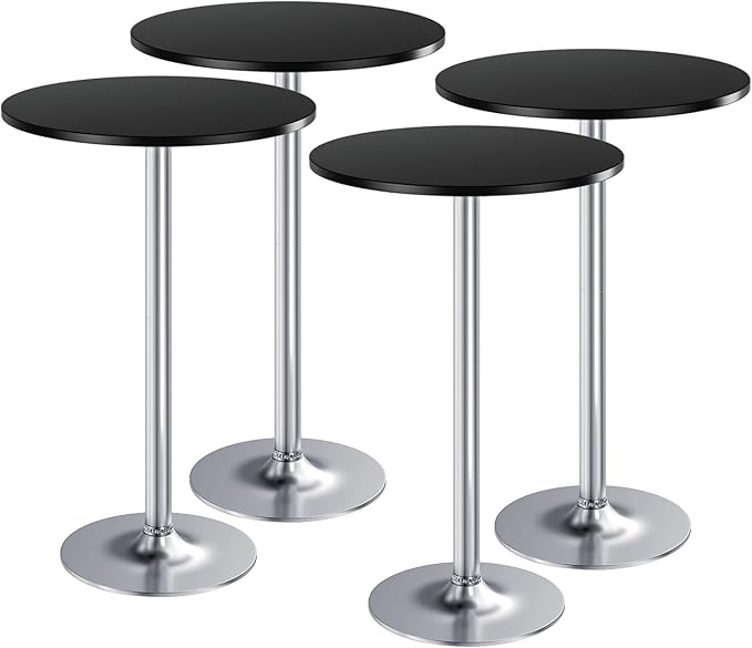 Furmax Bistro Pub Table Round Bar Height Cocktail Table by Furmax