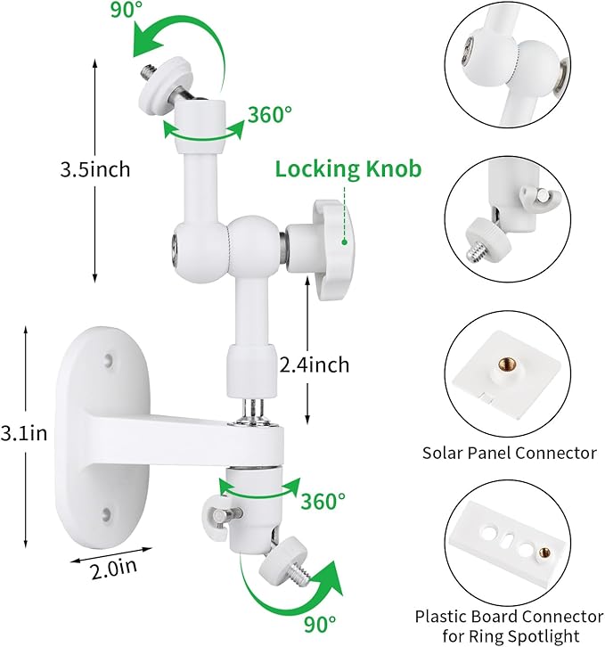 ALERTCAM 2-in-1 Wall Mount for Solar Panel, Stick Up Cam Battery, Spotlight Cam - Image 4