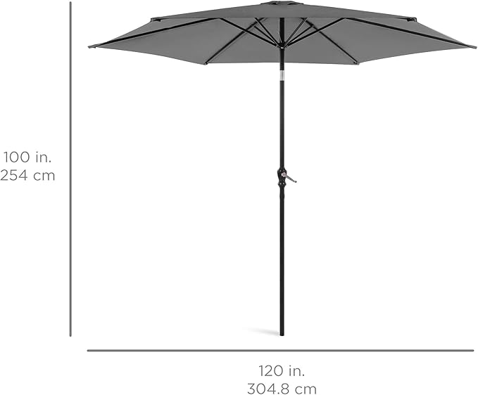 Best Choice Products 10ft Outdoor Table Compatible Steel Polyester Market Patio - Image 7