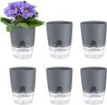ShineMe Self Watering Flower Pots, 4.1 Inch Self Watering Planters by ShineMe