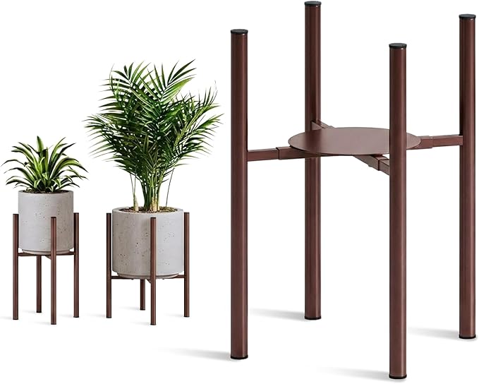 Plant Stand Indoor for 2 Height Options, Mid Century Modern Outdoor Planter by HomecourtyardsInterio