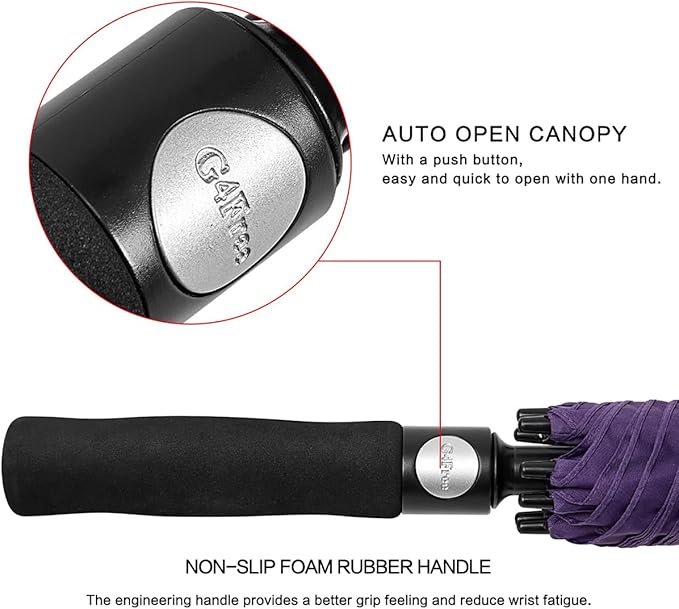 G4Free 47/54/62/68/72 Inch Automatic Open Golf Umbrella Oversize Extra Large - Image 3