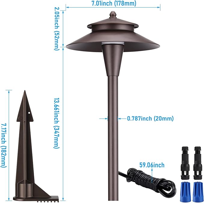 LEONLITE 5CCT Low Voltage Pathway Lights, 12-24V LED Landscape Path Light - Image 8
