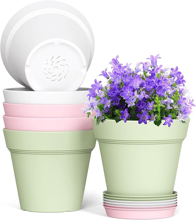 7 Inch Thick Plastic Plant Pots by WSMKSZ