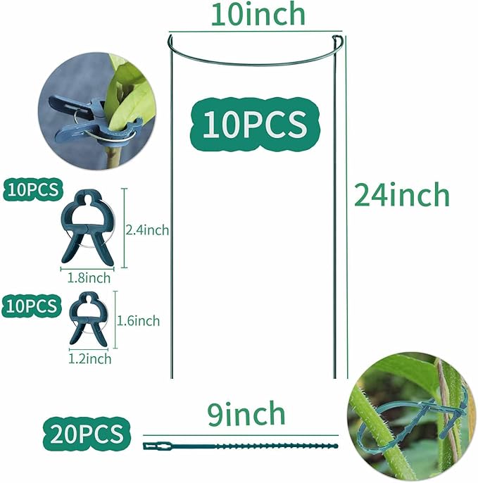 TCBWFY 10 Pack Plant Support Stakes - Image 2