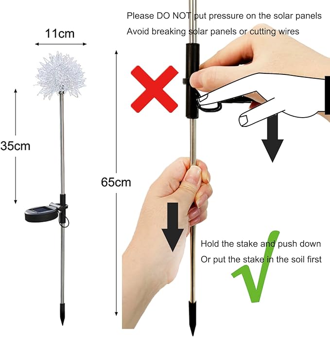 GUOCHENG Dandelion Solar Garden Lights Waterproof Outdoor LED Landscape Lights - Image 6