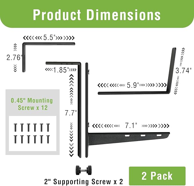 Window Box Brackets, Adjustable Hanging Railing Planter Box Brackets, Heavy - Image 3