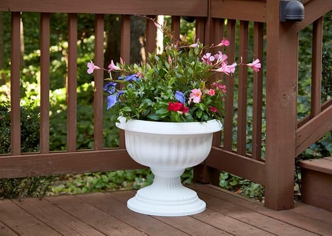 Southern Patio Dynamic Design 18 Inch Outdoor Home Resin Grecian Urn Versatile - Image 5