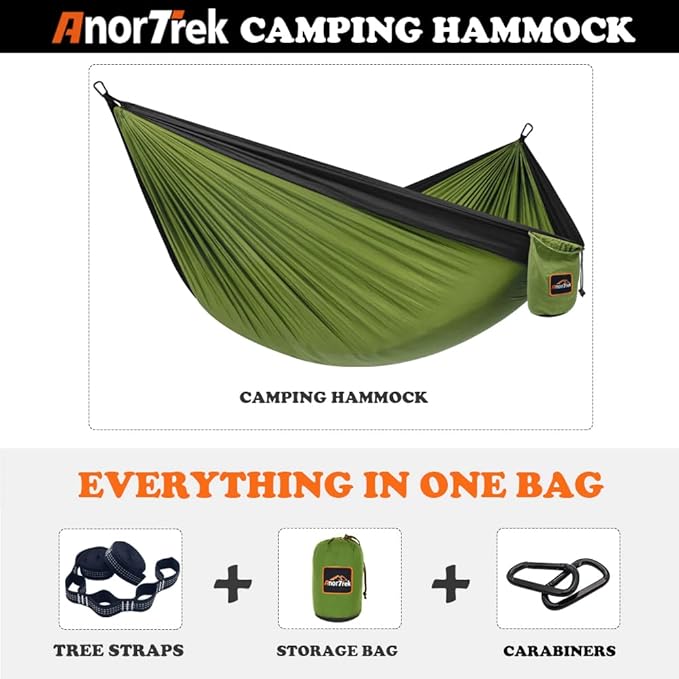 Camping Hammock, Super Lightweight Portable Parachute Hammock - Image 4
