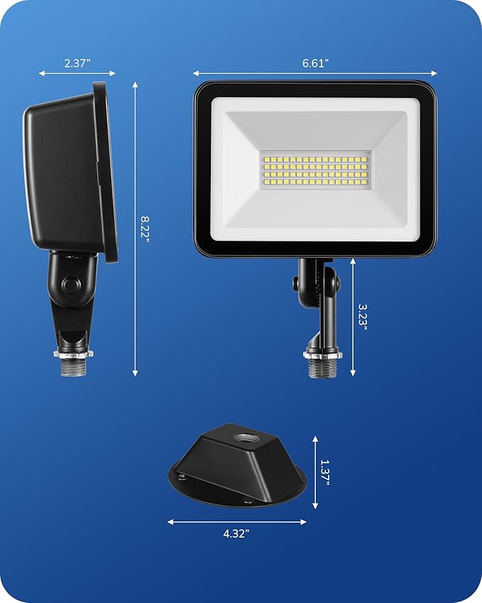 EDISHINE 2 Pack 6800LM LED Flood Lights Outdoor - Image 7