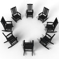 Oversized Rocking Chair Set of 8, Outdoor Rocking Chair by THOEOE